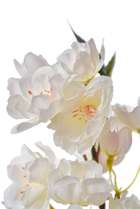 35.5" Silk Cherry Blossom Spray White - Image 2