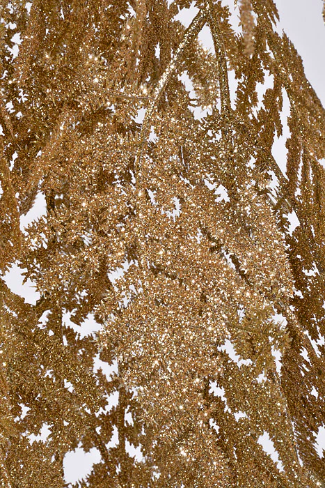 35" Glitter Asparagus Spray Gold - Image 2