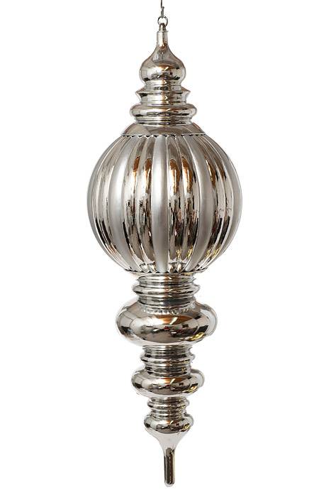 35" Jumbo Ornament Shiny/Matte Silver