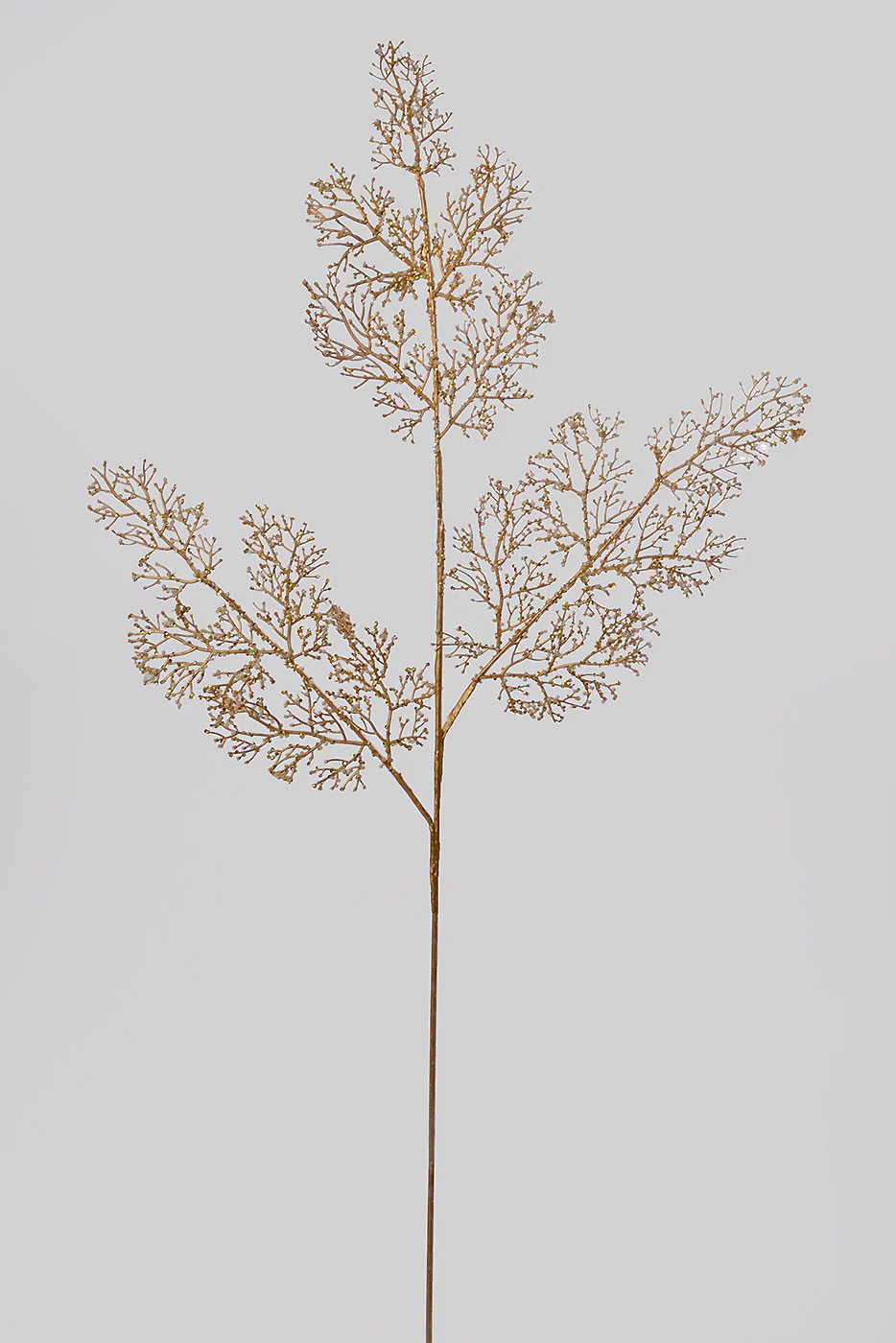 35" Pearl Glitter Coral Leaf Spray Champagne