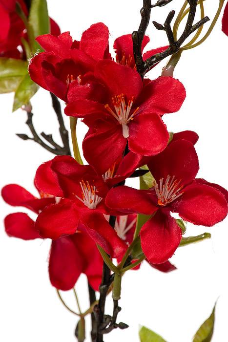 35" Silk Cherry Blossom Spray Red - Image 2