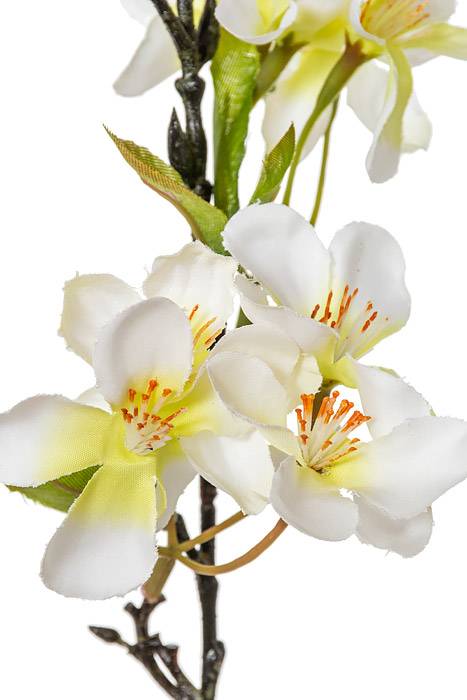 35" Silk Cherry Blossom Spray White - Image 2