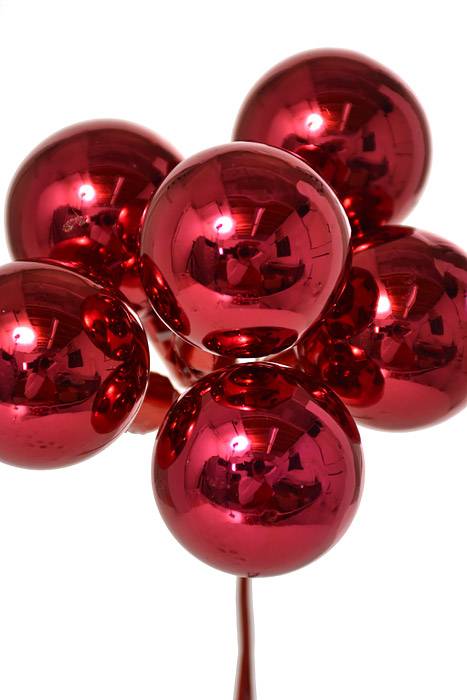 35mm Gloss Glass Ball Ornament Burgundy Pkg/72 - Image 2