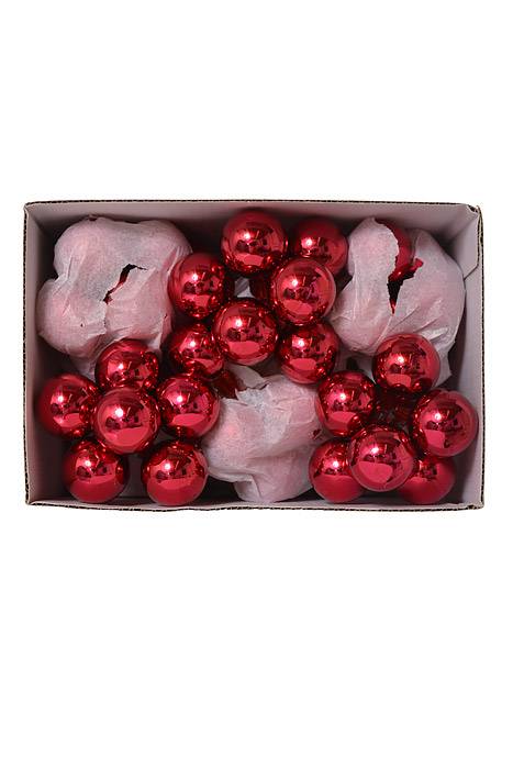 35mm Gloss Glass Ball Ornament Burgundy Pkg/72 - Image 3