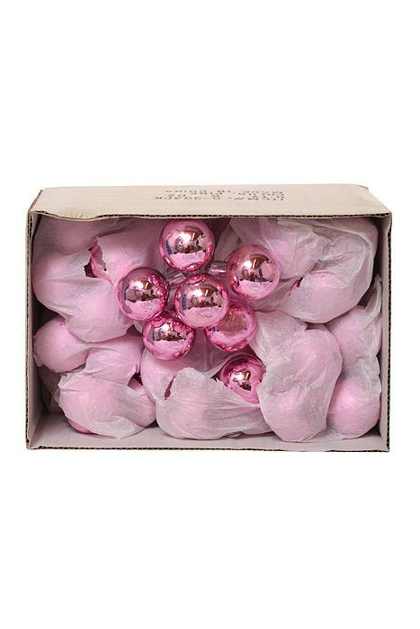 35mm Gloss Glass Ball Ornament Pink Pkg/72 - Image 2
