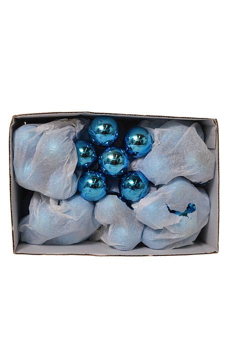 35mm Gloss Glass Ball Ornament Royal Blue Pkg/72 - Image 2