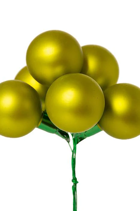 35mm Matte Glass Ball Apple Green Pkg/72 - Image 2