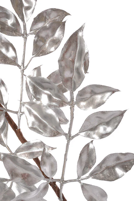 36.25" Metallic Leaf Spray Silver - Image 2