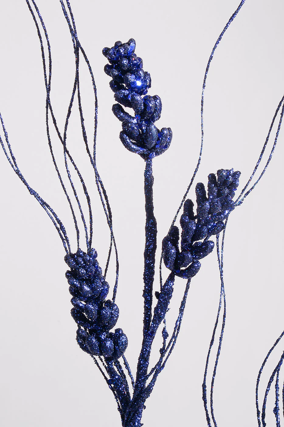36.5'' Glitter Grass Berry Spray Midnight Blue - Image 2