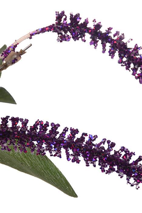 36" Glittered Amaranthus Spray Purple - Image 2