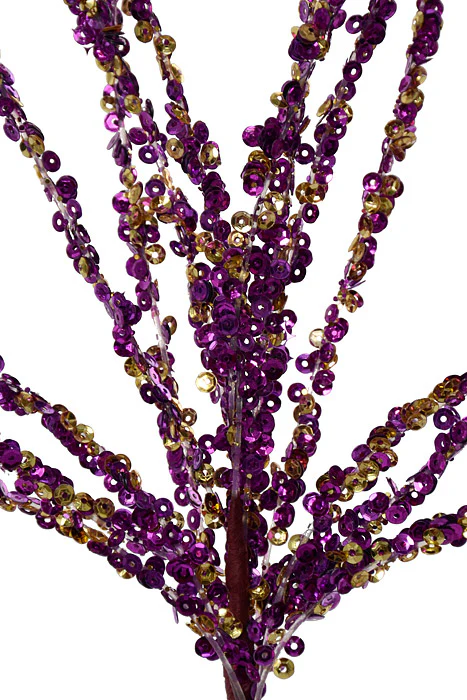 36" Sequin Loop Spray Magenta Gold - Image 2