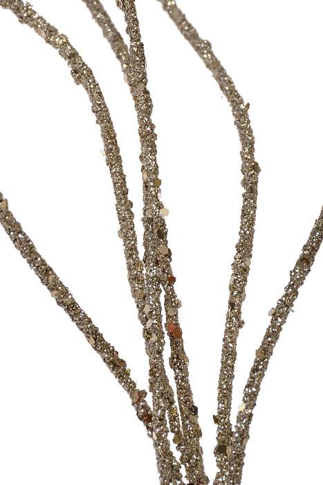 36" Twig Glitter Spray Pewter - Image 2