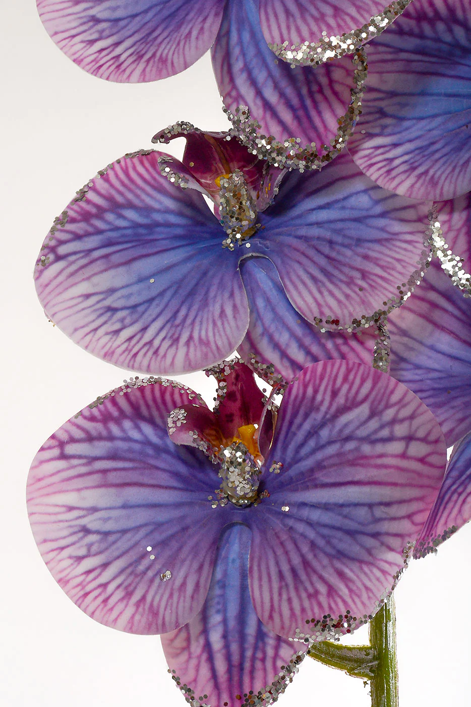 37" Glittered Phalaenopsis Orchid Spray Purple - Image 2