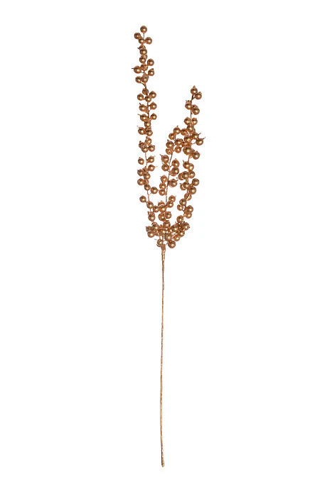 37" Hanging Berry Spray Gold