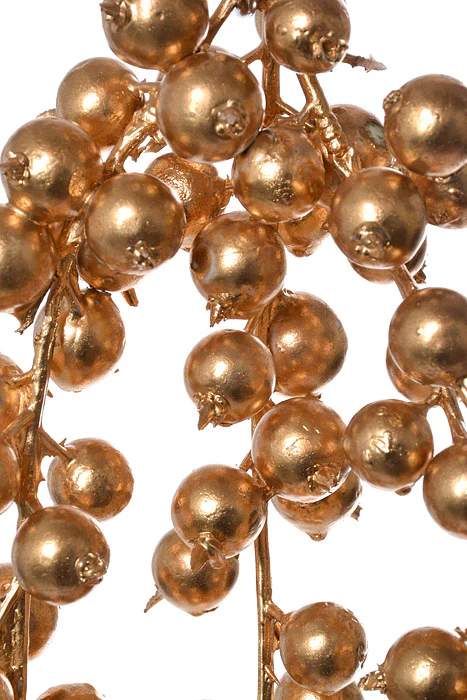 37" Hanging Berry Spray Gold - Image 2