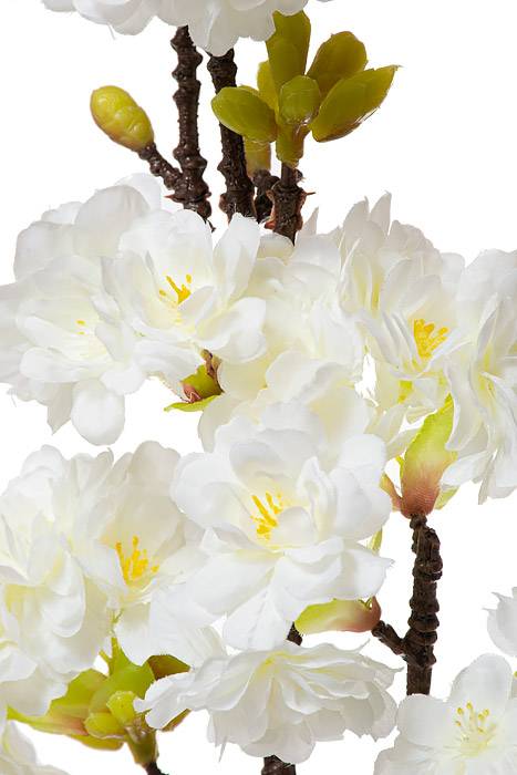 37" Silk Peach Blossom Spray Cream - Image 2