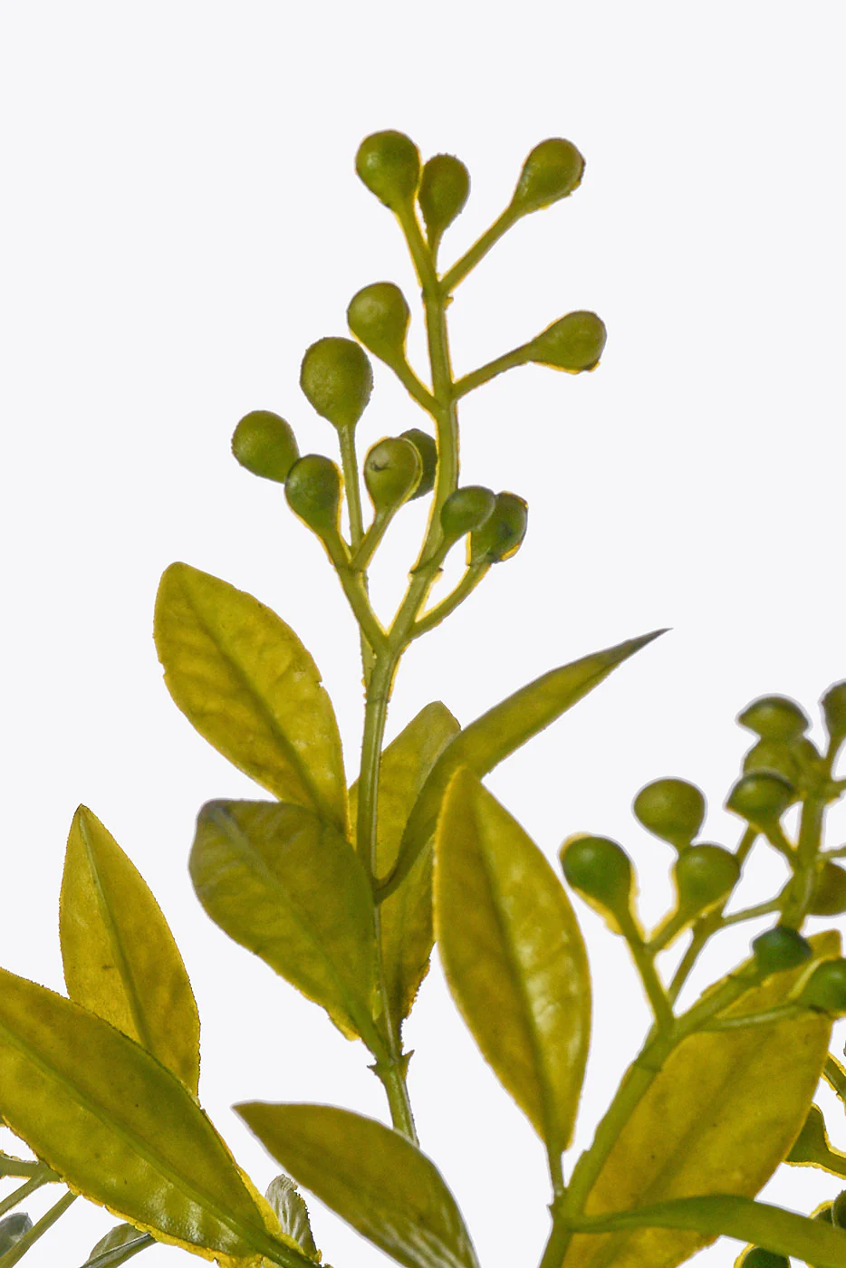 38" Artificial Berry Leaf Spray Green - Image 2