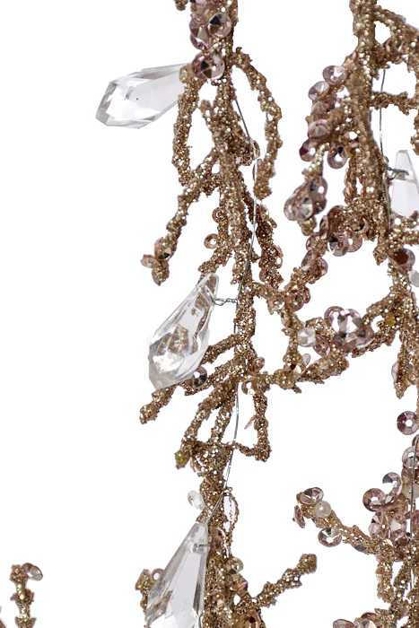 39.5" Glitter Hanging Spray Rose Gold - Image 2