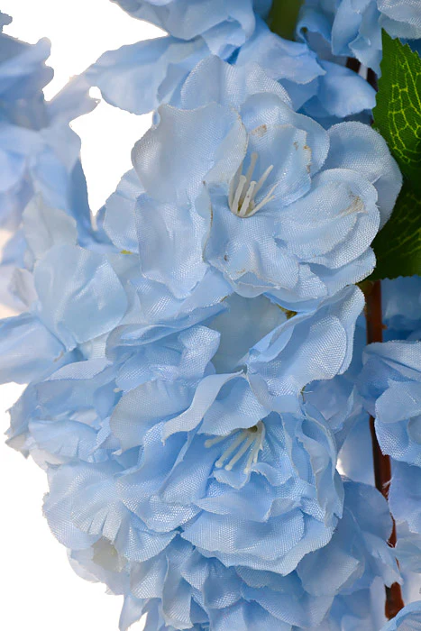 39.5" Silk Cherry Blossom Bush Light Blue - Image 2
