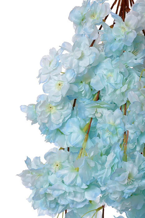 39.5" Silk Cherry Blossom Bush Turquoise - Image 2