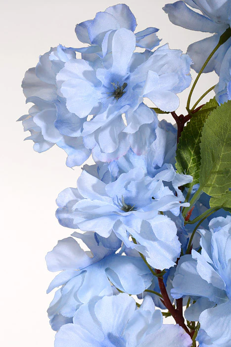 39.5'' Silk Cherry Blossom Spray Light Blue - Image 2