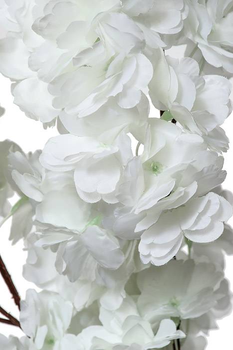 39.5" Silk Cherry Blossom Spray White - Image 2
