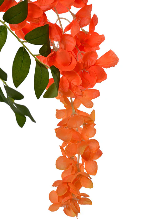39.5" Silk Wisteria Hanging Spray Orange Two Tones Pkg/12 - Image 2