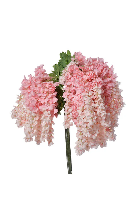 39.5" Silk Wisteria Hanging Spray Pink Two Tones Pkg/12 - Image 3