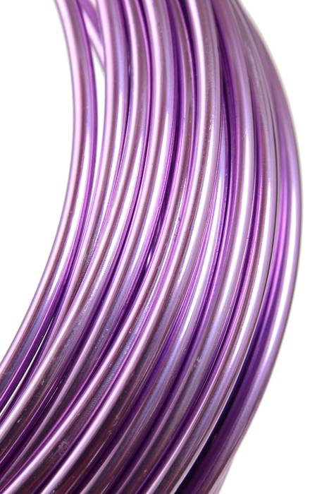 3mm X 10yds Aluminium Wire Lavender - Image 2