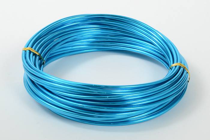 3mm X 10yds Aluminium Wire Turquoise - Image 2