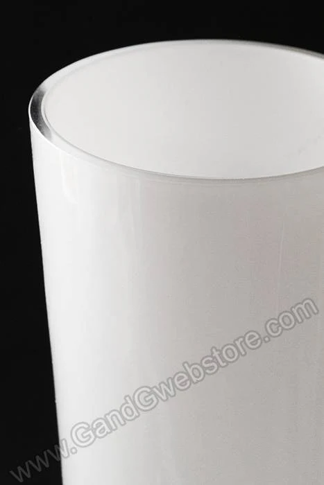 4.25" X 23" Glass Vase White - Image 2