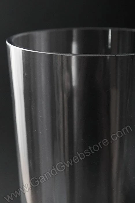 4.25" X 4.25" X 15.75" Fluted Glass Vase Clear - Image 2