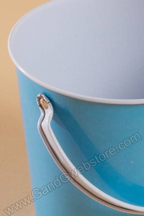 4.25" X 4" Metal Bucket W/handle Light Blue - Image 2