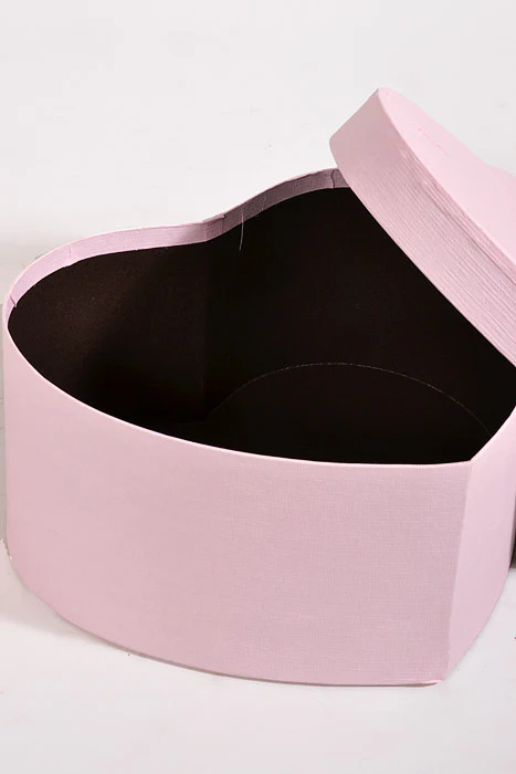 4" / 4.5" / 5.15" Heart Gift Box With Lid Pink Set/3 - Image 3