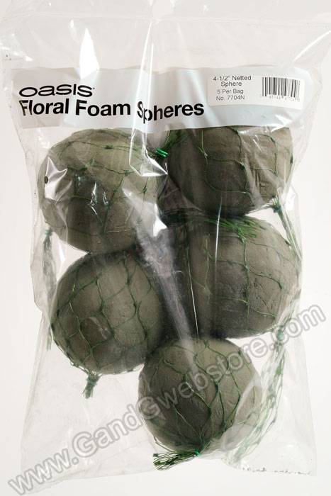 4.5" Netted Sphere Oasis Green Pkg/5 - Image 2