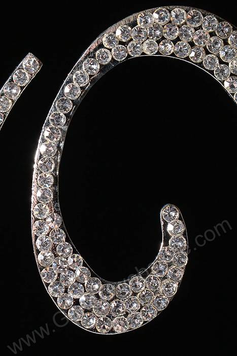 4.5" Rhinestone Letter "q" Cake Topper Silver - Image 2