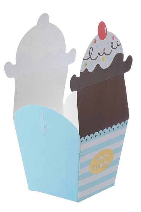 4.5" X 3.75" Paper Gift Box Blue Pkg/25 - Image 2