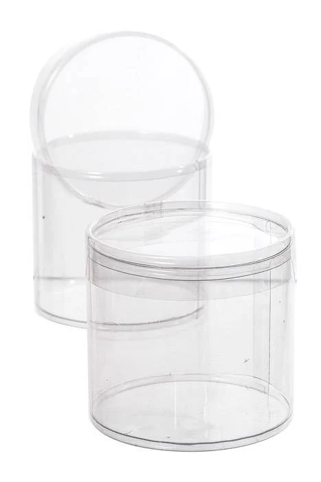 4.5 X 4.5" Plastic Cylinder Clear Pkg/6