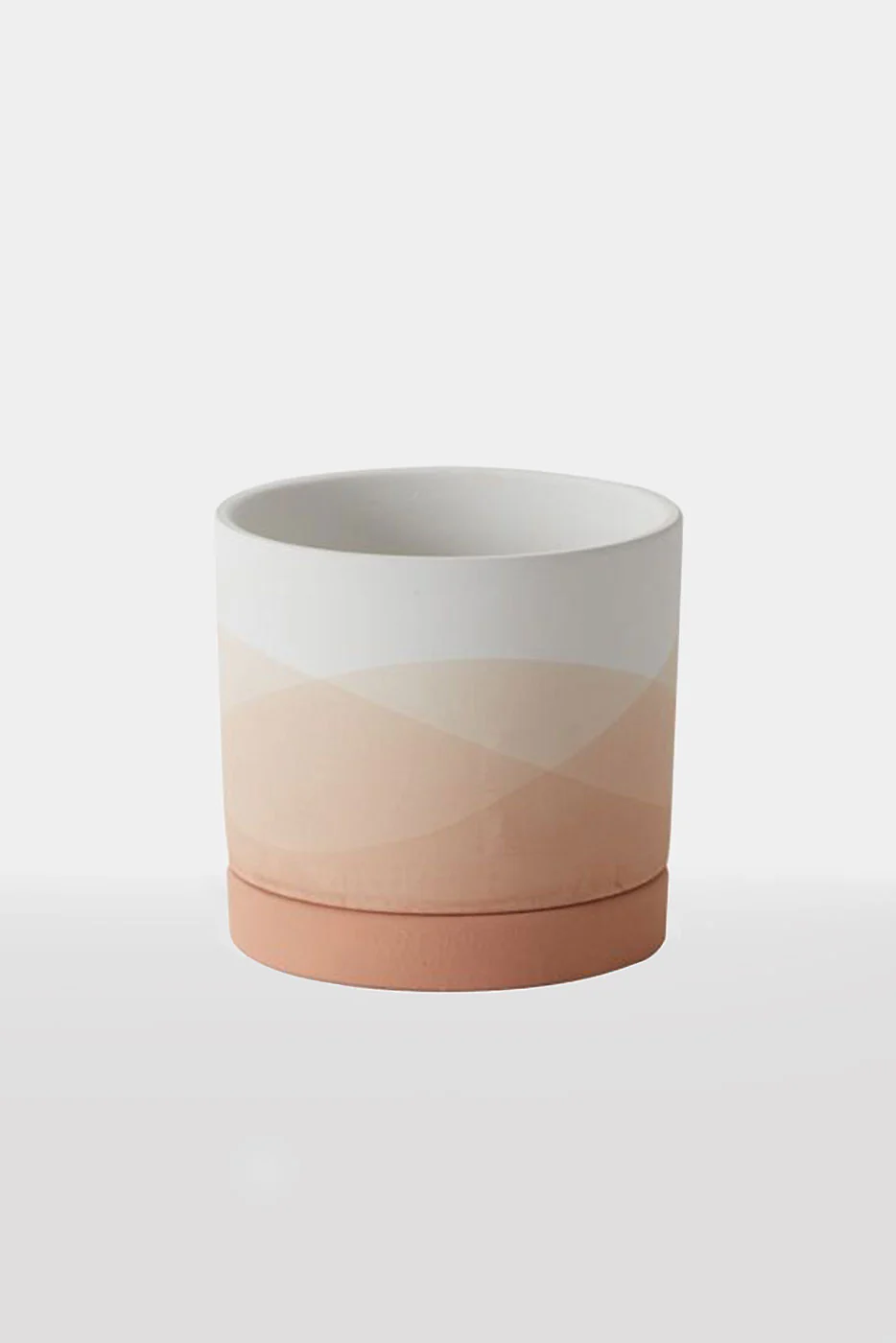 4.5" X 4.75" Vesper Pot With Saucer Pink