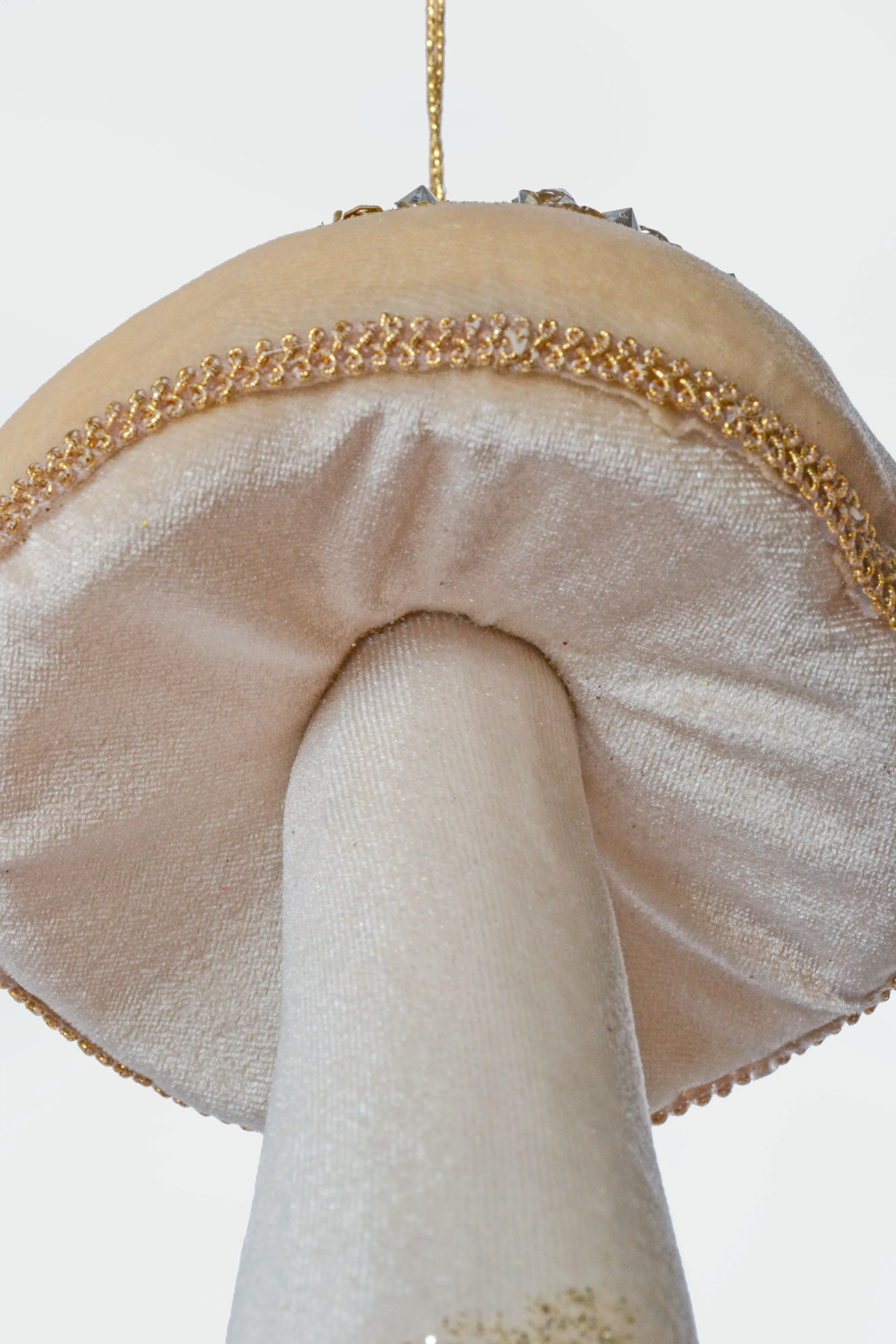 4.5 x 7" Christmas Mushroom Ornament Beige - Image 2