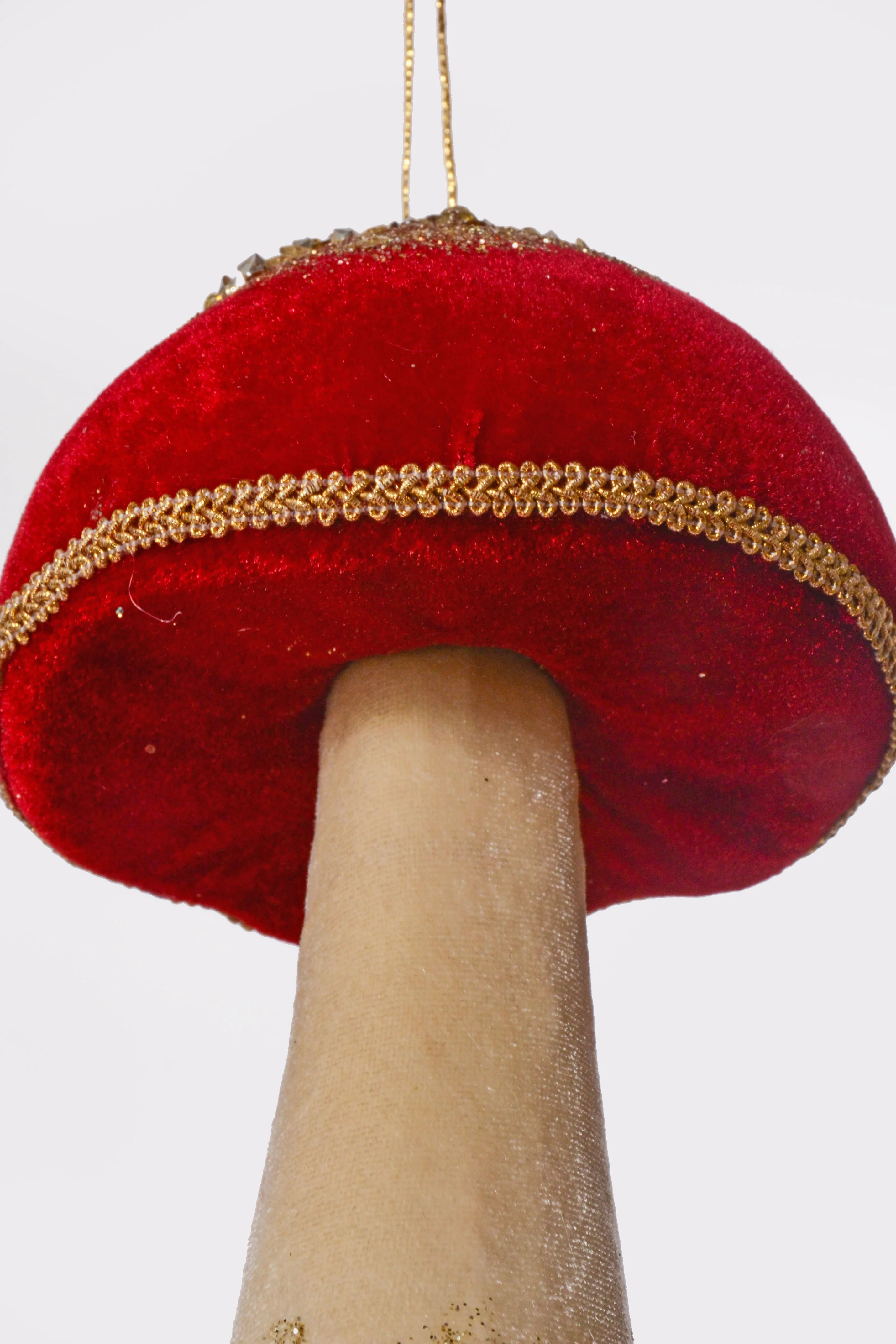 4.5 x 7" Christmas Mushroom Ornament Red - Image 2