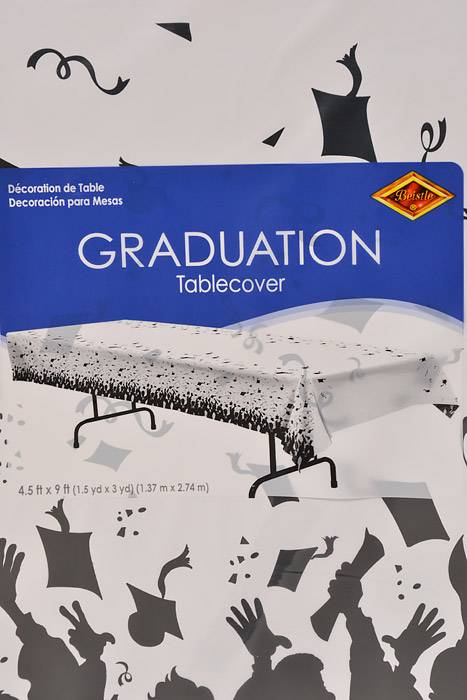 4.5FT X 9FT Graduation Table cover White/Black - Image 2
