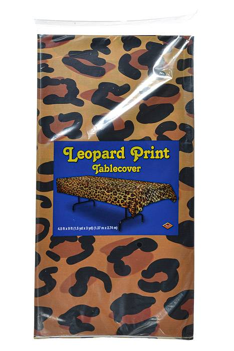 4.5Ft x 9Ft Leopard Print Table cover Brown/Black - Image 2
