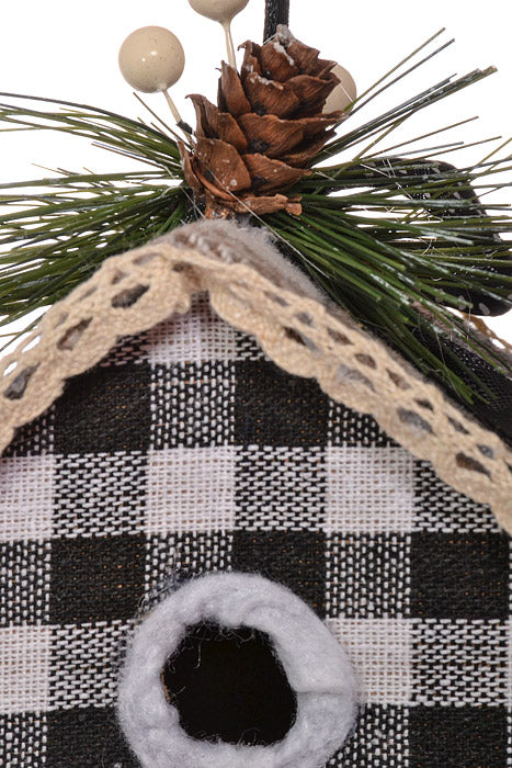 4.7" X 3.5" X 5.9" House Ornament White/Black - Image 2