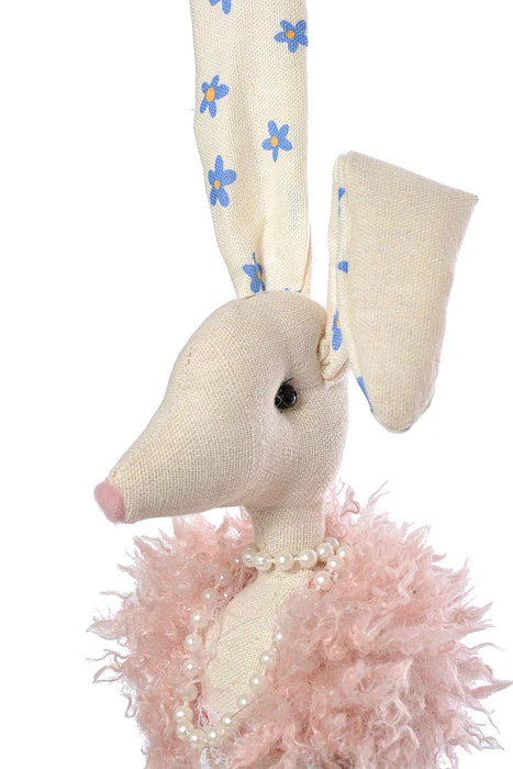 4.7" X 3.9" X 21" Easter Rabbit Blue/Pink Set/2 - Image 3
