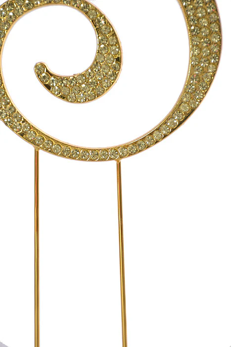 4.75" Rhinestone Monogram Letter "S" Gold - Image 3