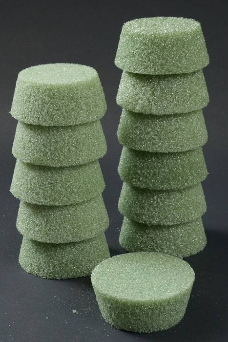 4.75" X 3.75" X 2" Taper Pot Insert Green Pkg/12