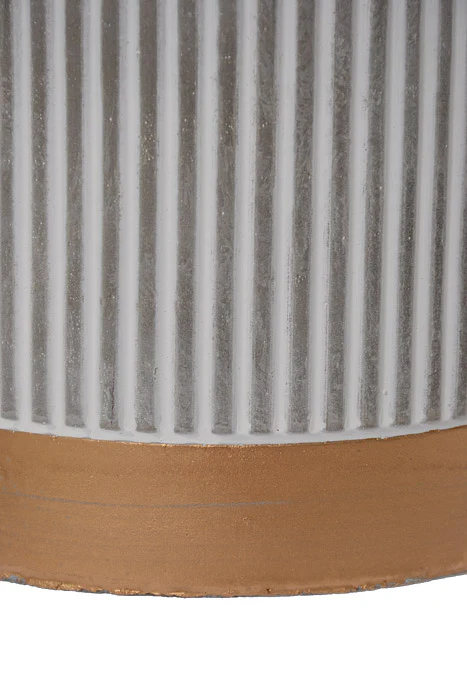 4.75" X 4.25" Round Pot Gray/Gold - Image 2