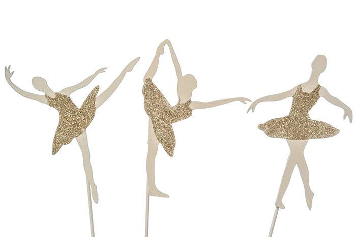 4.75" X 7" Ballerina Pick Gold Pkg/3 - Image 2