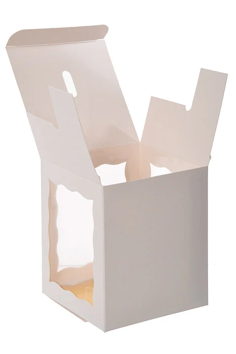 4" Candy Apple Box White Pkg-25 - Image 2
